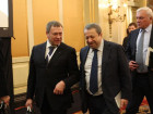 Игорь Зюзин, председатель совета директоров Мечела, и Захар Смушкин, председатель совета директоров группы Илим. (слева направо)